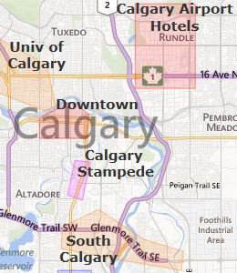 Map Calgary Alberta