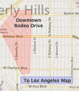 Map of Beverly Hills, CA hotels