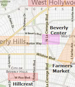 Map of Westside Los Angeles, CA hotels