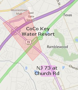 Map of Mount Laurel, NJ hotels