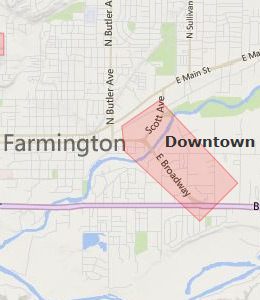 Map of Farmington, NM hotels