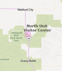 Map of Theodore Roosevelt National Park, ND hotels