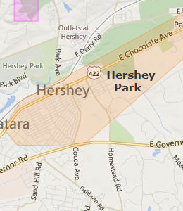 Map Hershey Pa Hotels 
