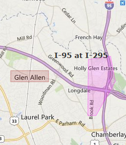 Map of Glen Allen, VA hotels