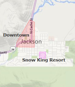 Map of Jackson, WY hotels