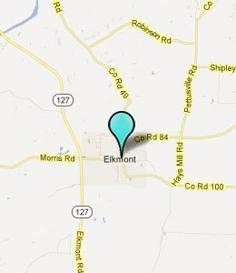 Map of Elkmont, AL hotels