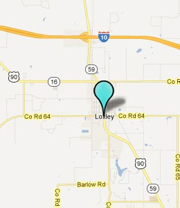 Map of Loxley, AL hotels