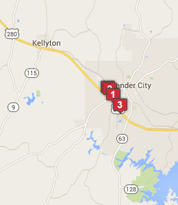 Map of New Site, AL hotels