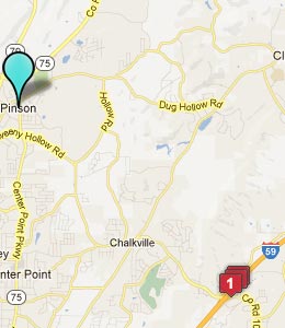 Map of Pinson, AL hotels