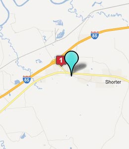 Map of Shorter, AL hotels