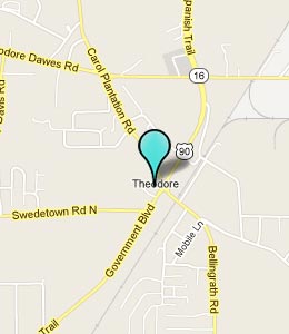 Map of Theodore, AL hotels