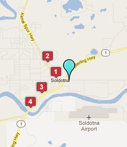 Map of Soldotna, AK hotels