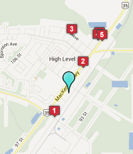 Map of High Level, AB hotels
