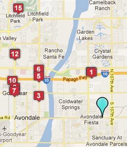 Map of Cashion, AZ hotels