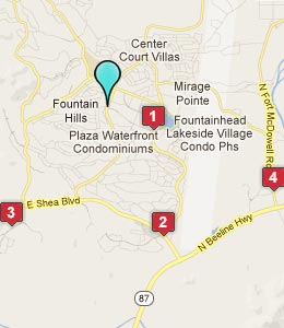 Map of Fountain Hills, AZ hotels