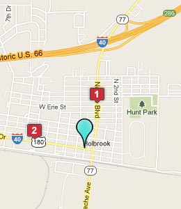 Map of Holbrook, AZ hotels