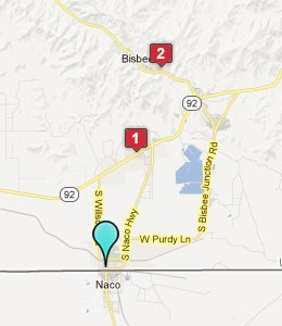 Map of Naco, AZ hotels