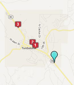 Map of Tombstone, AZ hotels