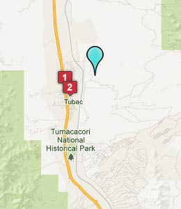 Map of Tubac, AZ hotels
