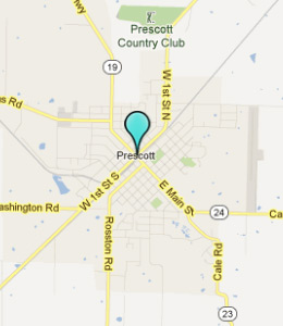 Map of Prescott, AR hotels