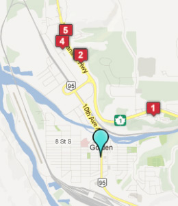 Map of Golden, IN hotels