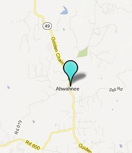 Map of Ahwahnee, CA hotels