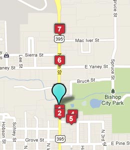 Map of Bishop, CA hotels