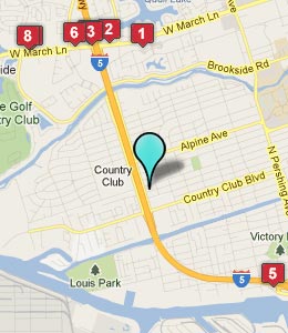 Map of Country Club, CA hotels