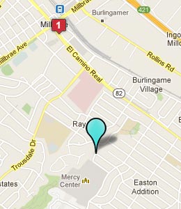 Map of Hillsborough, CA hotels