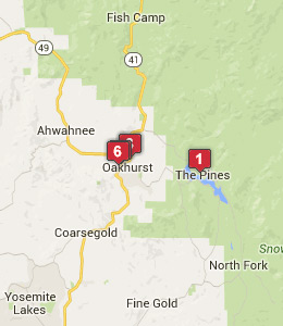 Map of Lakeshore, CA hotels