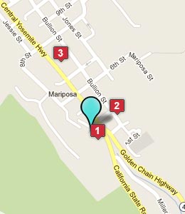 Map of Mariposa, CA hotels