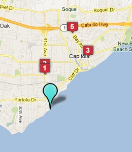 Map of Opal Cliffs, CA hotels