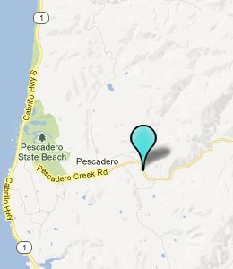 Map of Pescadero, CA hotels