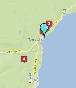 Map of Tahoe City, CA hotels
