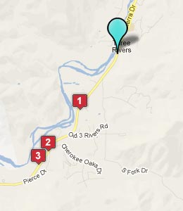 Map of Three Rivers, CA hotels