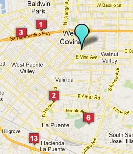 covina west ca california hotels map motels attractions