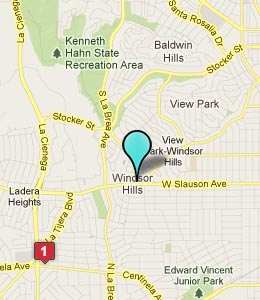 Map of Windsor Hills, CA hotels