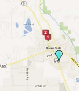 Map of Buena Vista, CO hotels