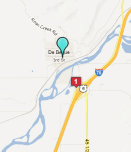 Map of De Beque, CO hotels