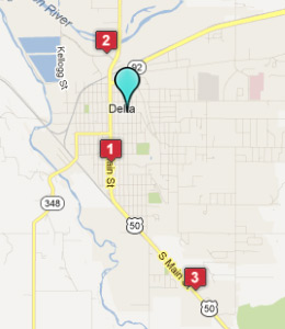Map of Delta, CO hotels