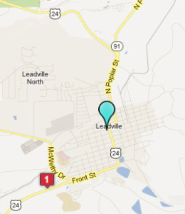 Map of Leadville, CO hotels