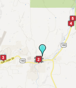 Map of Pagosa Springs, CO hotels