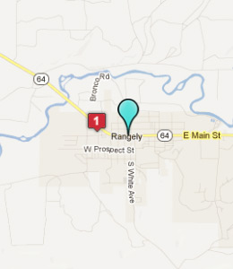 Map of Rangely, CO hotels