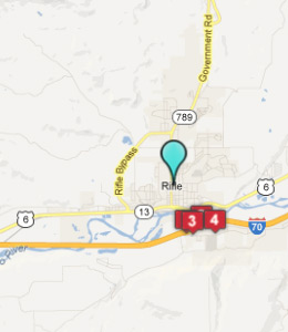 Map of Rifle, CO hotels