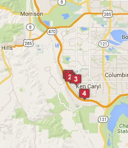 Map of Shawnee, CO hotels