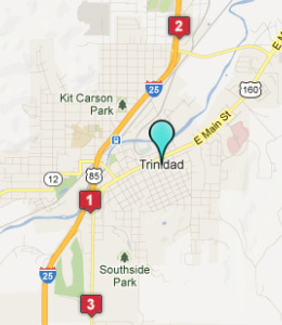 Map of Trinidad, CO hotels