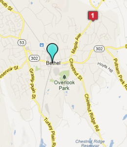 Map of Bethel, CT hotels