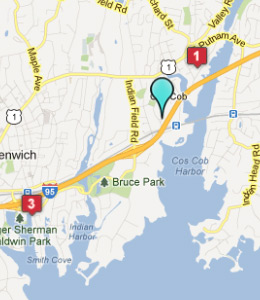 Map of Cos Cob, CT hotels