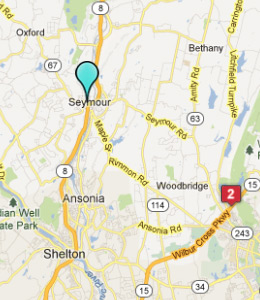 Map of Seymour, CT hotels