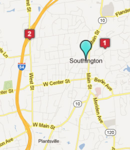 Map of Southington, CT hotels